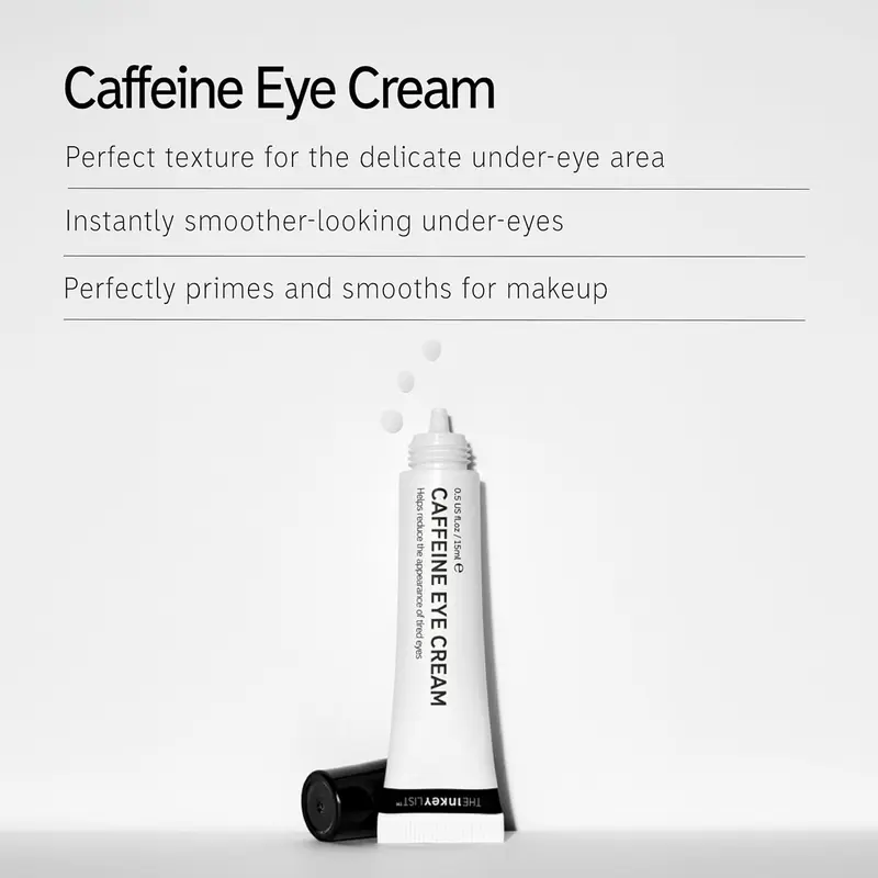 The INKEY List Caffeine Eye Cream 15ml – Brightens Dark Circles, Depuffs Eyes | Fragrance-Free, Vegan, For All Skin Types 1