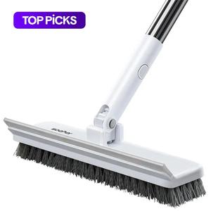 Long Handle Scrub Brush, Stiff Bristle Floor Scrubber, Floor Scrubbing Brush, Household Cleaning Tool for Bathroom, Carpet, Wall, Glass Cleaning, Versatile Cleaning Tool #TOP PICKS