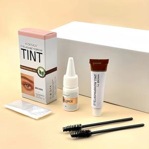 Eyelash & Eyebrow Tinting Color Kit, Tinted Brow Gel, Long-Lasting & Waterproof, Natural Look, Easy-To-Use, Summer Makeup Essential, Eyebrow Dye Kit