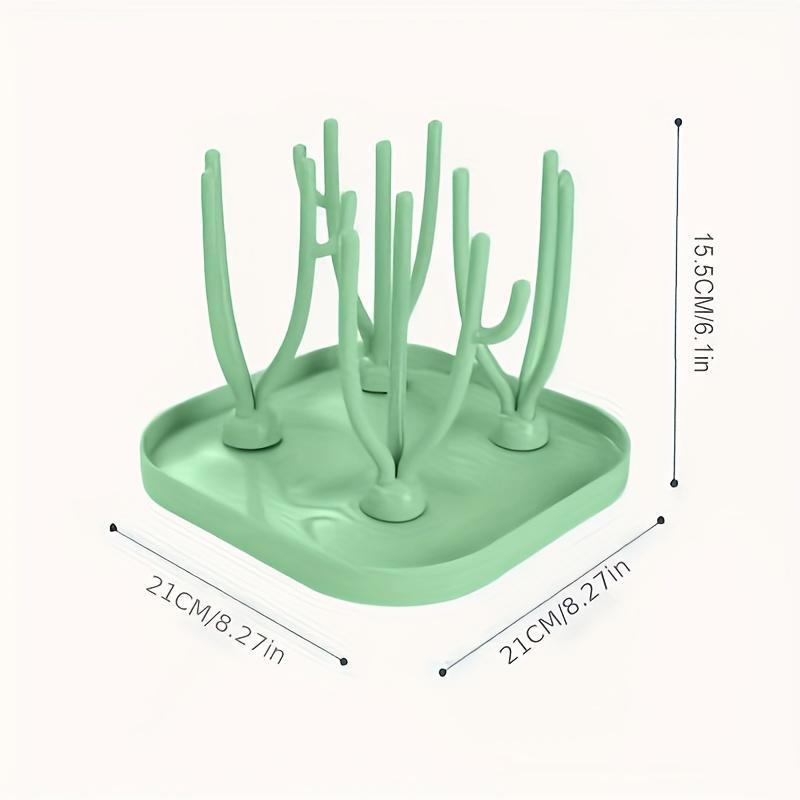 Green Multifunctional Portable Drying Frame, Bottle Holder, Removable Drying Stand 2