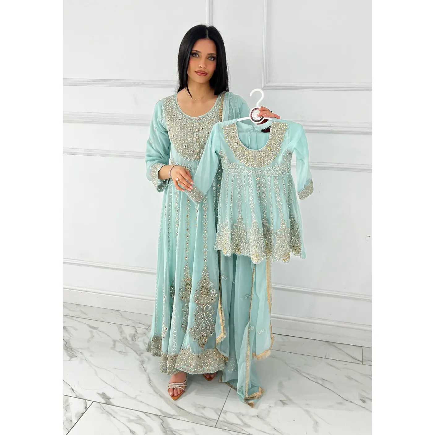 SHAZ1778 - Readymade - Chiffon - Mummy n Me Outfit