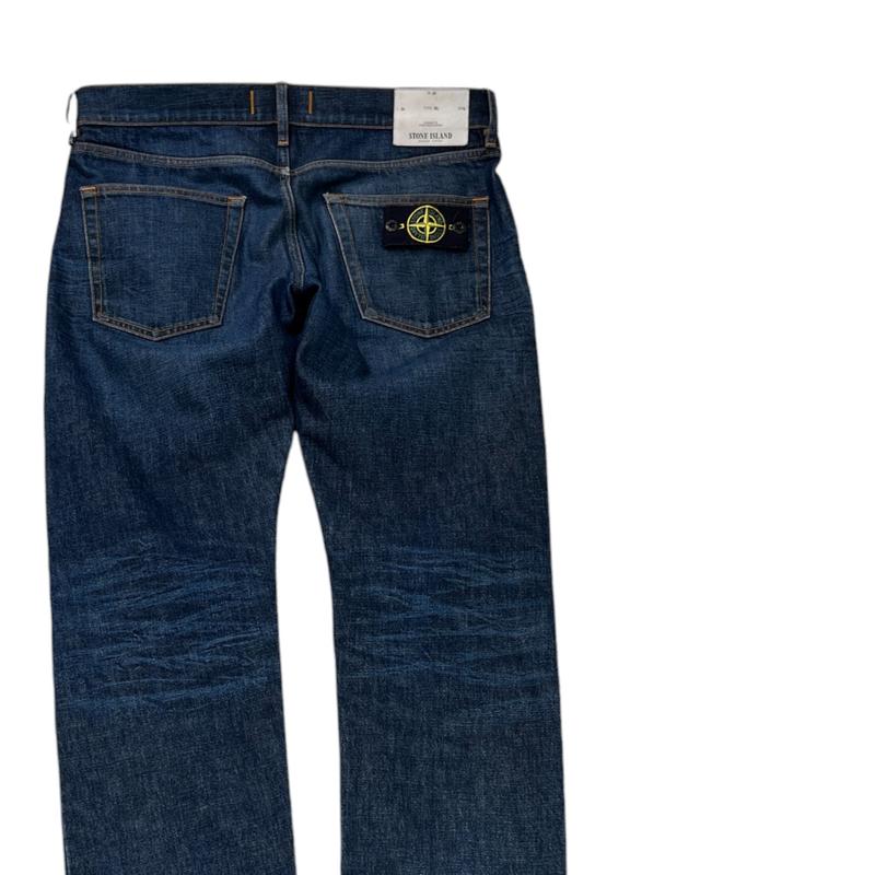Men's Applique Logo Jeans Blue Size Waist 32" 3
