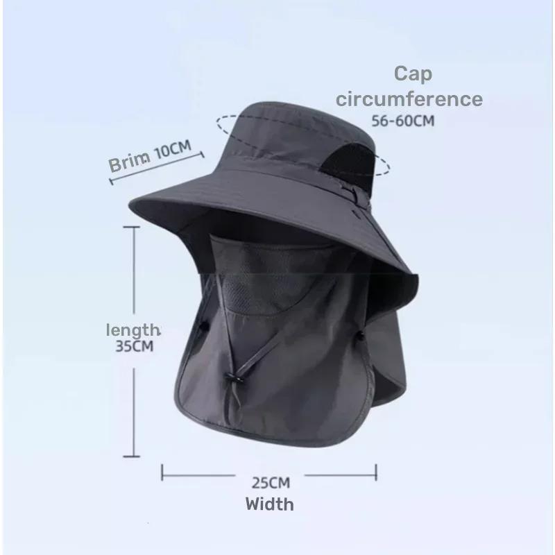UV Protection Outdoor Hunting Fishing Cap for Men Women Hiking Camping Visor Bucket Hat Neck Flap Fisherman Hat - Summer Sun Hats 1