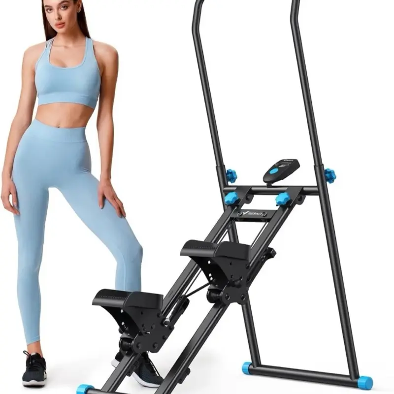 Vertical Adjustable Climber for Full Body Workout Compact Cardio Home Gym