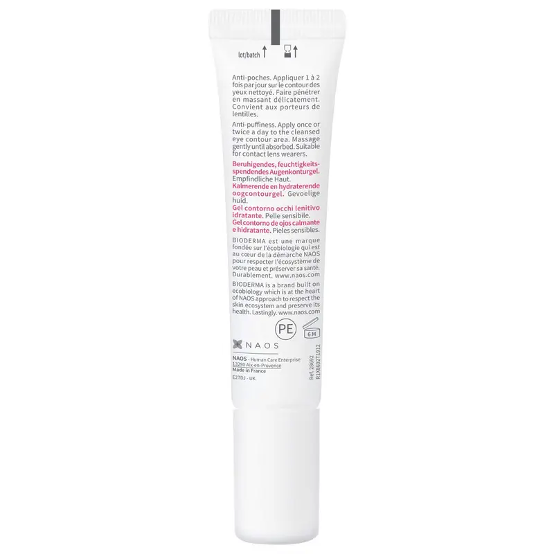 Bioderma - Eye Gel - Sensibio - Moisturizing and Visibly Reduces Fine Lines - Skin Soothing - Eye Gel for Sensitive Skin 2