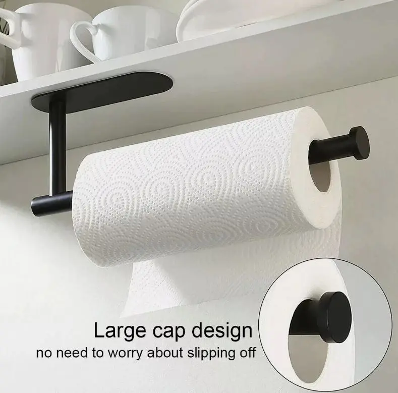Bathroom Kitchen Paper Towel Holder Roll Holder Stand Self-Adhesive Wall Mounted toilet  roll  holder 4