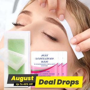 Green Hair Removal Wax Paper, 10/20/30pcs Non-greasy Skin Friendly Hair Removal Sticker, Suitable for Lips, Eyebrows, Sideburns, Beard, Armpits, Bikini Area, Waxing Kit Set