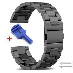 Stainless Steel Watch Band for Men & Women, 20mm/22mm Watch Band Compatible with Samsung Galaxy Watch 3 4, Huawei GT2 GTR