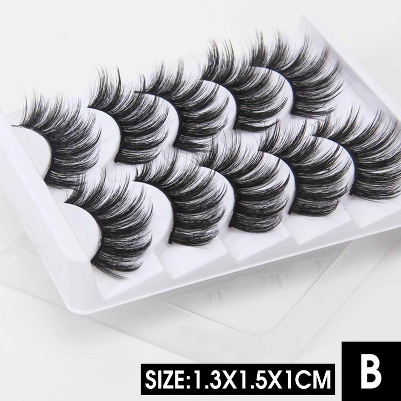 10Pairs 3D Mink False Eyelashes Wispy Cross Long Thick Soft Fake Eye Lashes UK  Cosmetic Makeup 7