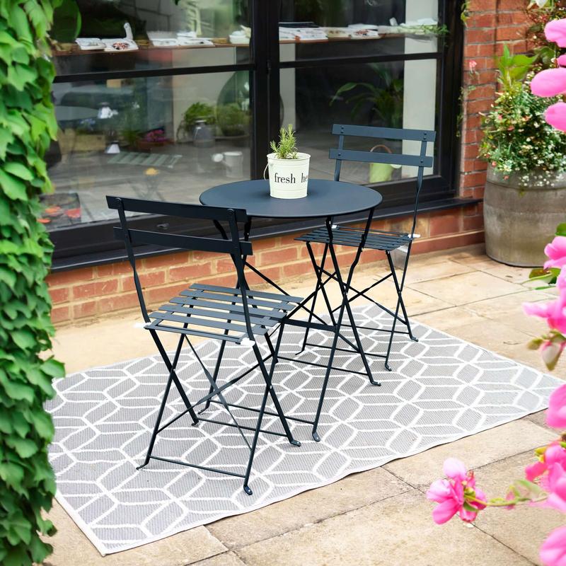 Garden Bistro Set Metal 3 Pieces - Manarola 1