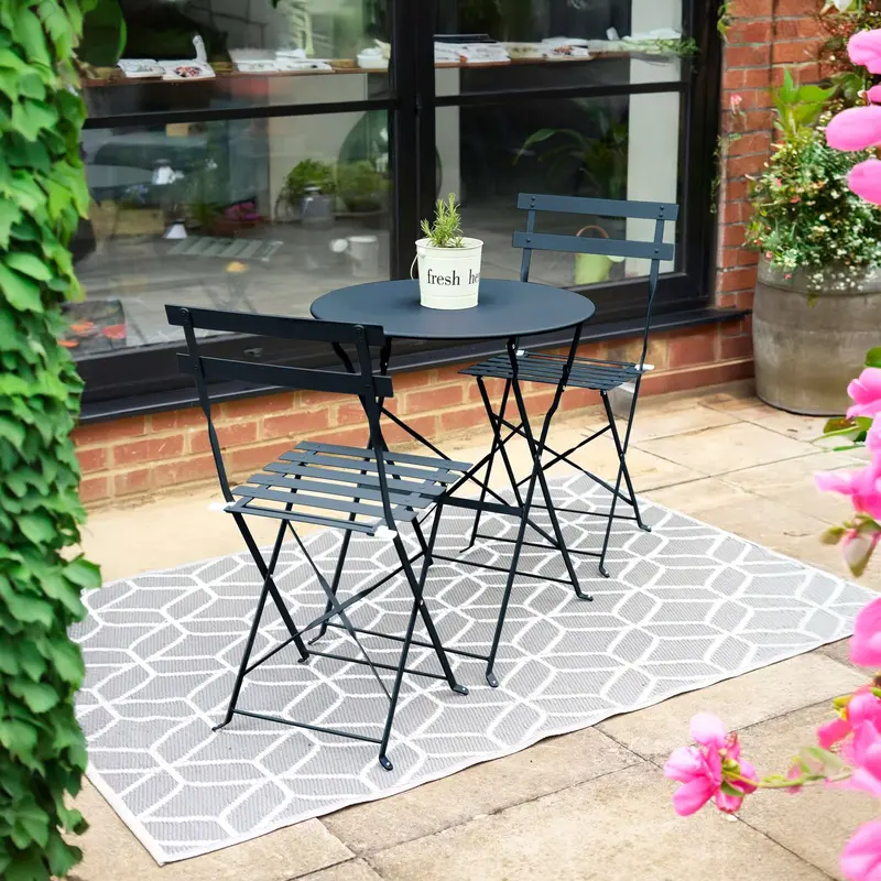 Garden Bistro Set Metal 3 Pieces - Manarola 1
