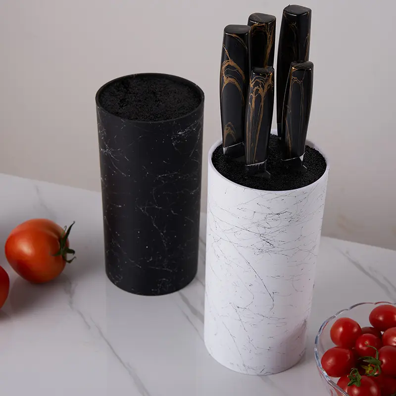 Amazon Cross-Border Storage Knife Holder Knife Storage Tube Kitchen Supplies Free Insert Creative Knife Block Cylinder Knife Block 3