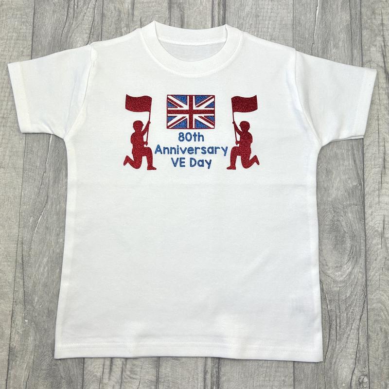 Children's VE Day Party T-Shirt, Union Jack Soldiers Toddler Top 4