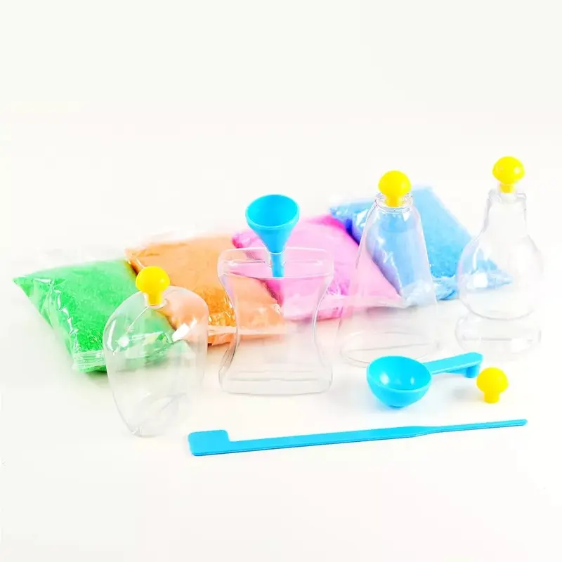 "DIY Sand Art Kit for Kids – Creative Craft Activity Set with Coloured Sand & Bottles" 4