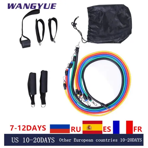 Resistance Bands Set, 11pcs/set Resistance Bands for Working Out Exercise Bands with Door Anchor, Fitness Accessories, Gymtok, Gym Accessories, Valentine's Day Gift, Men Gifts, Gym Accessories 4