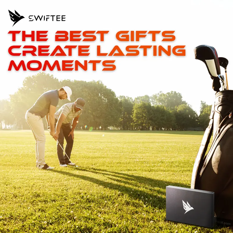 SWIFTEE Premium Golf Gift Set - The Signature 7-in-1 Multi-Tool for Golfers + Complete Accessory Pack (Tees, Ball Marker, Hat Clip, Pouch Towel) - Perfect Golf Fathers Day Gift 7