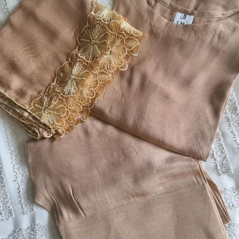 KHAKI FARSHI SHALWAR SUITS 6