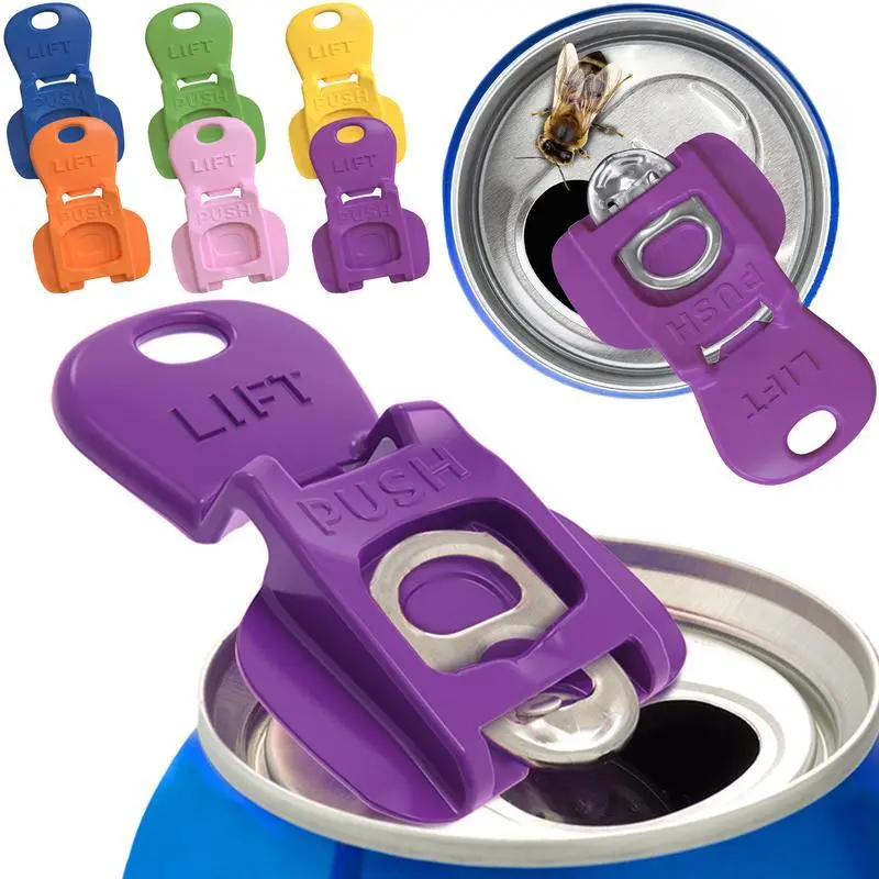Avant Grub Beverage Barricade - Easy Tab Opener & Drink Protector, Colorful 12-Pack, Shields Soda/Beer from Bugs & Dust, Ideal for Parties, BBQs, Beach Kitchen Utensils