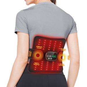 660nm 850nm Red Light Multifunctional Massager Pad 1 Box 6 Modes 3 Intensity Levels Vibration Massage Pad, Professional Massage Tool for Back, Waist, Legs, Shoulder