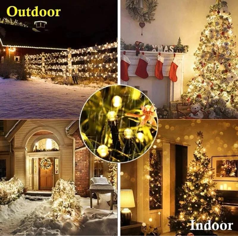 Product Introduction of 50/100/200/500 LED Solar Power Fairy Garden Lights String Outdoor Xmas Tree Lamp 7