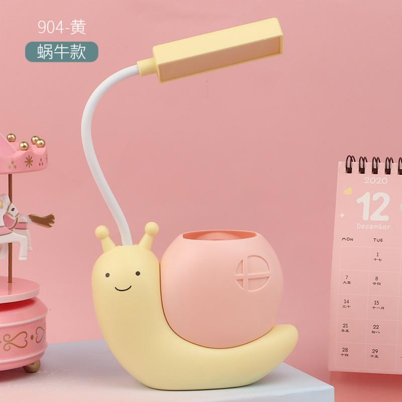 Cartoon Table Lamp Cute Snail Night Light USB Rechargeable LED Table Light Child Eye Protection Desk Lamp Reading Lamp With Pen 6