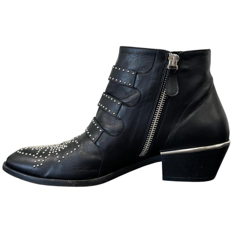 Women's Susanna 40 Studded Leather Ankle Boots Black Size EU 36.5 / UK 3.5 1