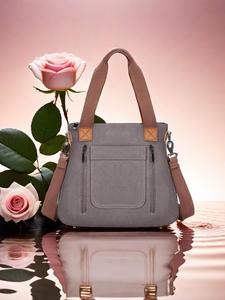 Women's Simple Canvas Shoulder Bag, Casual Fashion Large Capacity Messenger Bag, Durable and Dirt-Resistant, Perfect for Daily Commute