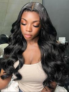 13x4 Lace Body Wave Lace Front Wig HD Transparent Lace 13x4 Human Hair Wig Pre Plucked Full Frontal Wigs For Women