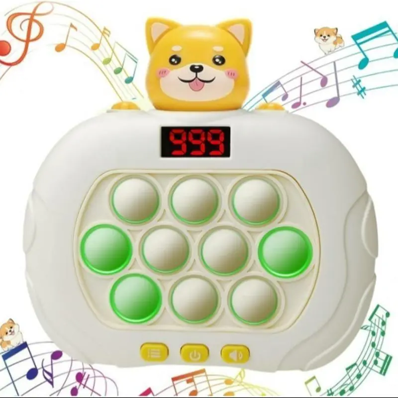 Cartoon Dog Design Fast Push Pop Game Machine - Stress Relief Toy for Gift 3