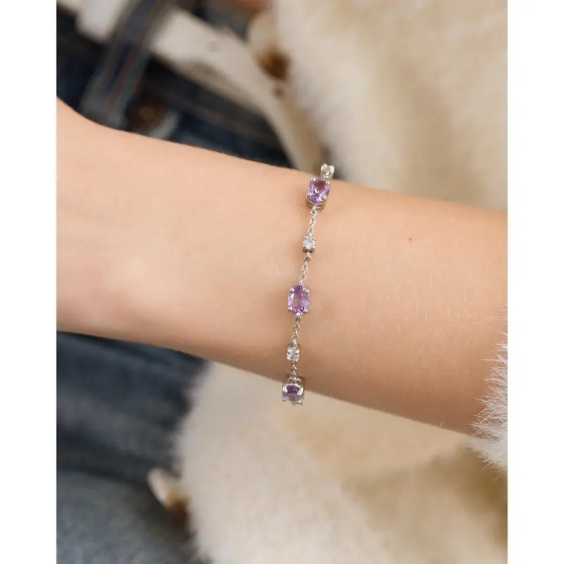 Complete Set - Amethyst Jewellery Set in Sterling Silver 3