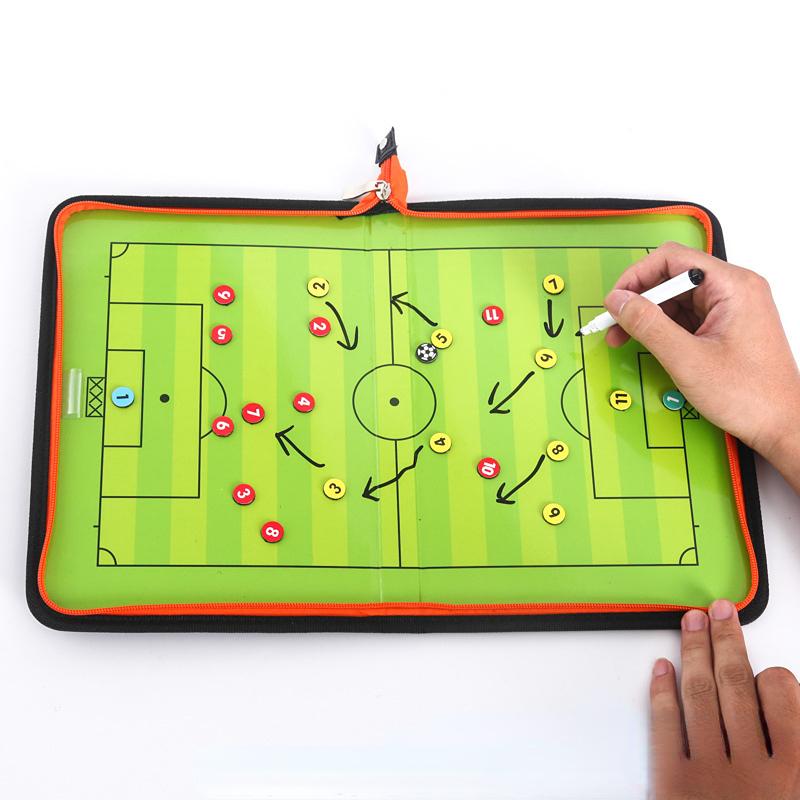 Coach Tactical Board Magnetic Zipper Football Tactical Board Coach Tactical Board Foldable Strategy Board with Pen Clipboard Hot 8