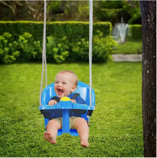 Baby Swing Seat Chair for Outdoor Garden Play, Kids Children Toddler Safety Rope 2