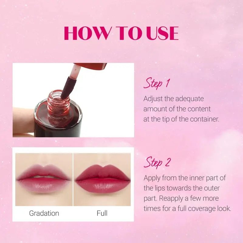 Etude House Dear Darling Water Tint Cherry Ade (21AD) | Vivid Color Lip Stain with Moisturizing Weightless & Non-sticky Finish | Smudge-proof & Lightweight | K-beauty 3