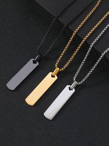 Simple Stainless Steel Pendant Necklace, 1 Count Minimalist Casual Necklace for Party, Daily Decor, Trendy All-match & Exquisite Jewelry for Birthday Gift
