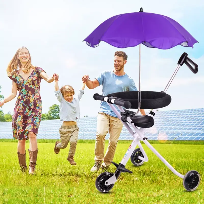New Baby Pesci Universal Sun Rain Umbrella Pram Pushchair Canopy Parasol Shade (Black) 8