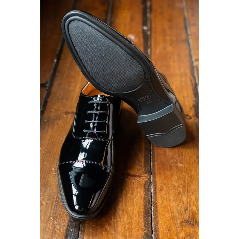 Black Toe Cap Dress Shoes 2