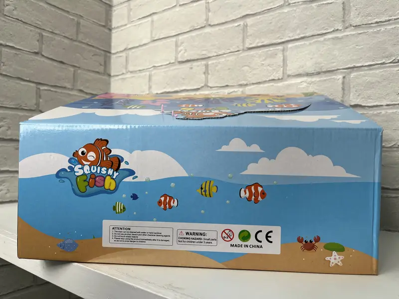 Stress Relief Clown Fish Hairy Soft Toy Squishy Big Fish Toy For Kids and Adults 4