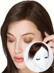 6 Inch Human Hair Toppers, Natural Fluffy Hair Pieces with Hair Clip, Human Hair Extensions for Women, Fashionable Hair Wigs for Daily & Party Use