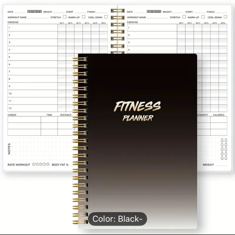 Fitness Planner Notebook - Daily Workout Tracker, Goal Setting, and Body Measurement 1