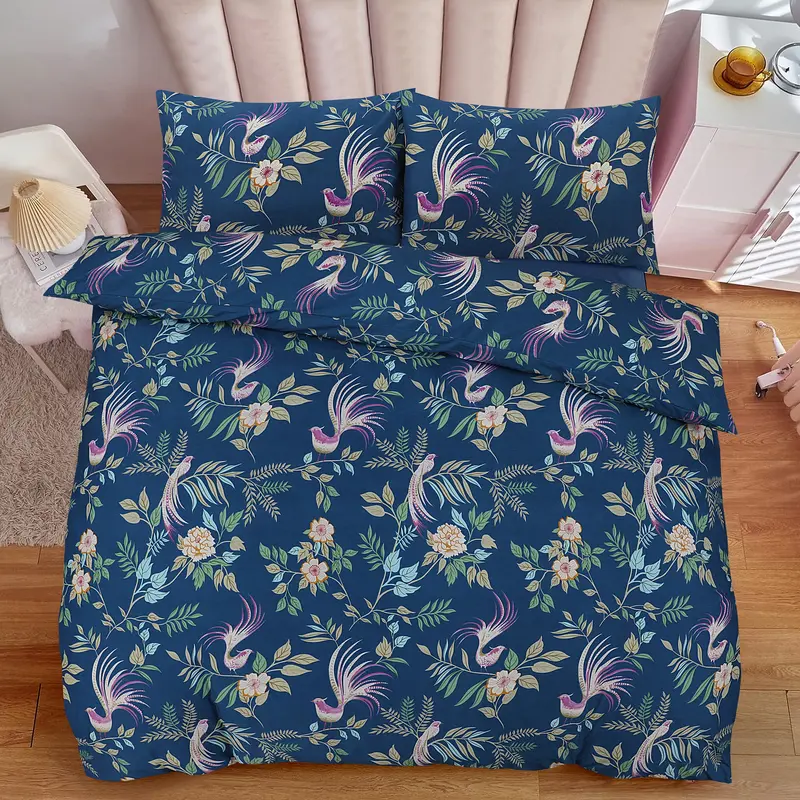 Printed Bedding Set Quilt Cover / Duvet Set Top Class Peach Finish Fabric, Single Double King , 23 Designs 5