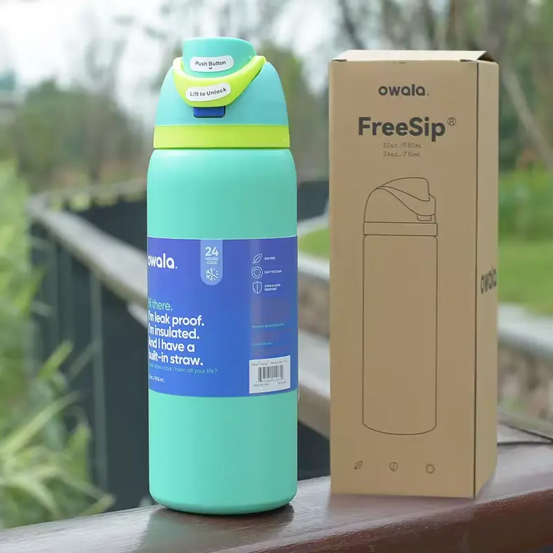 Owala Freesip Insulated Stainless Steel Water Bottle With Straw for Sports, Travel, and School Bpa-Free Sports Water Bottle, 32 Oz, Dreamy Field 2