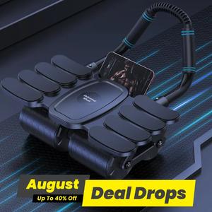 Abdominal Wheel Roller with Elbow Support, Automatic Rebound Abdominal Wheel Rollers with Four-wheel Design, Workout Equipment for Home Gym, Core Workout Equipment, Multifunctional Abdominal Muscle, Stomach Workout Equipment, Core Exercise Machine