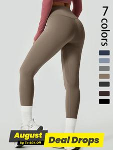 Women's Solid High Waist Sports Leggings, Casual Minimalist Comfy Breathable Skinny Pants for Yoga Gym Workout, Ladies Sportswear for All Seasons, Womenswear, Plain Stretchy Leggings, Fitness Training Pant, Skinny Yoga Bottoms