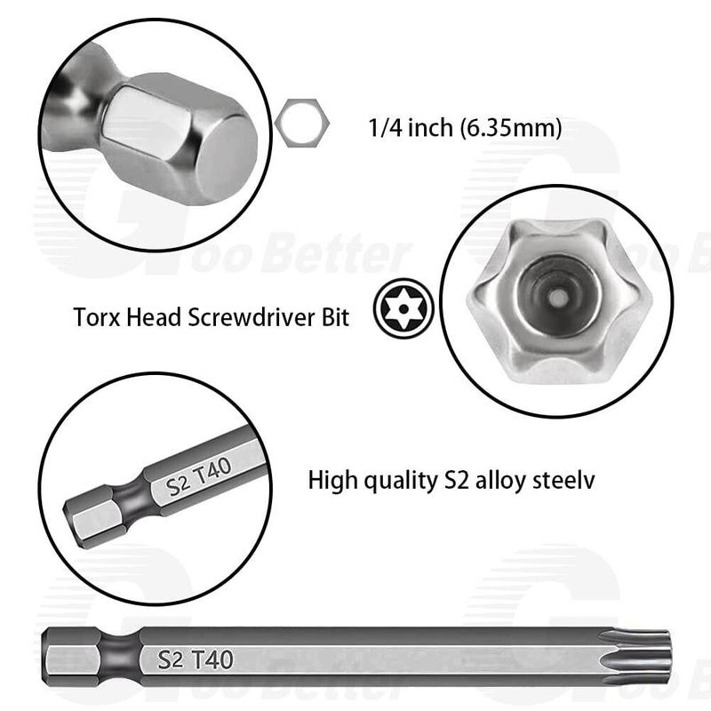 Product Introduction of 11PCS S2 Steel Torx Screwdriver Bit Set For Secure Screw  holding Compatible with Various Power Tools 12