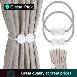 Faux Pearl Curtain Tieback, 1 Set Elegant Curtain Buckle, Home Organizers for Bedroom Living Room, Summer Gift Ideas