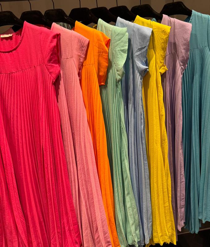 Pleated Panel Dress - (UK Size 6-18) Summer Holiday Women's Dress, Summer Women's OutFit, Holiday Women's Daily Wear 1