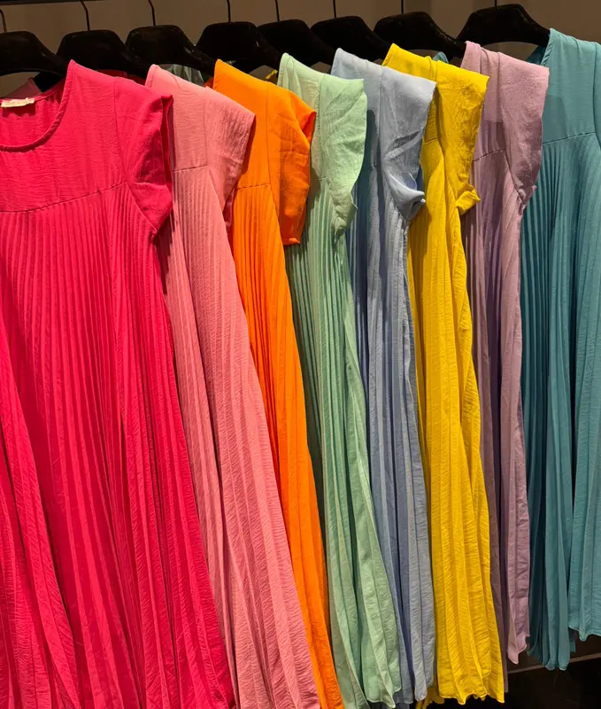 Pleated Panel Dress - (UK Size 6-18) Summer Holiday Women's Dress, Summer Women's OutFit, Holiday Women's Daily Wear 1