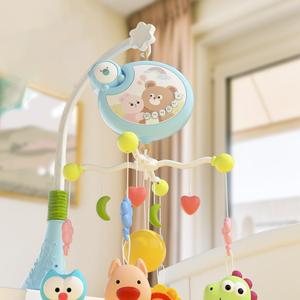 Cute Baby Crib Toy with Music & Light, Baby Hanging Toy for Cribs, Nursery Musical Toy for Bassinets Toy with Time Setting Function, Hanging Girls Boys Toys