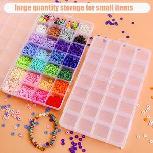 Transparent Storage Container Jewelry Box Clear Plastic Organizer Box Empty Earring Storage Organizer Display Case for Beads 9 Grids