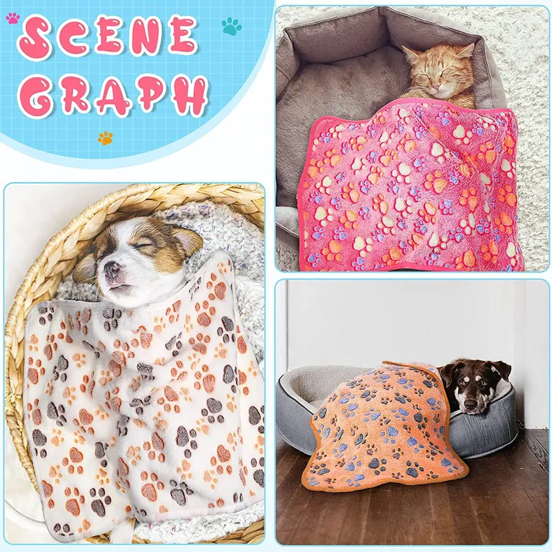 Pet Blanket Dog Cat Coral Fleece Blanket 8